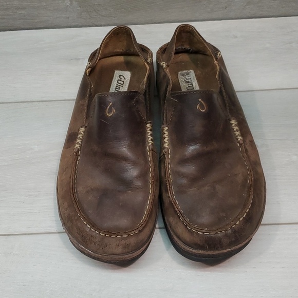 Olukai Mens Moloa Leather Loafer Flats shoes sz 9.5 main image 11